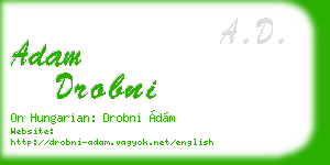 adam drobni business card