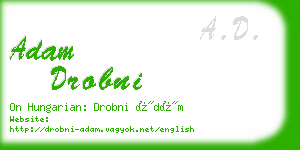 adam drobni business card